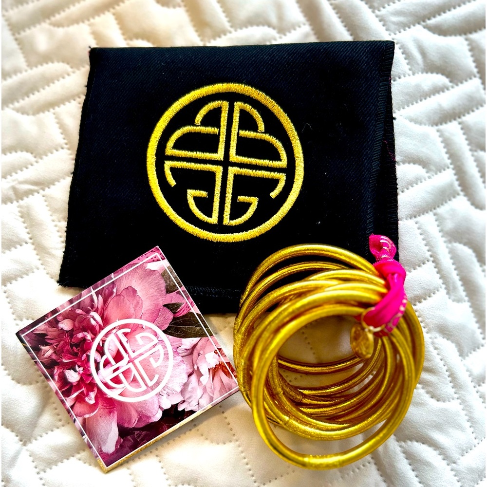 BUDHAGIRL Gold all weather bangles- NWT